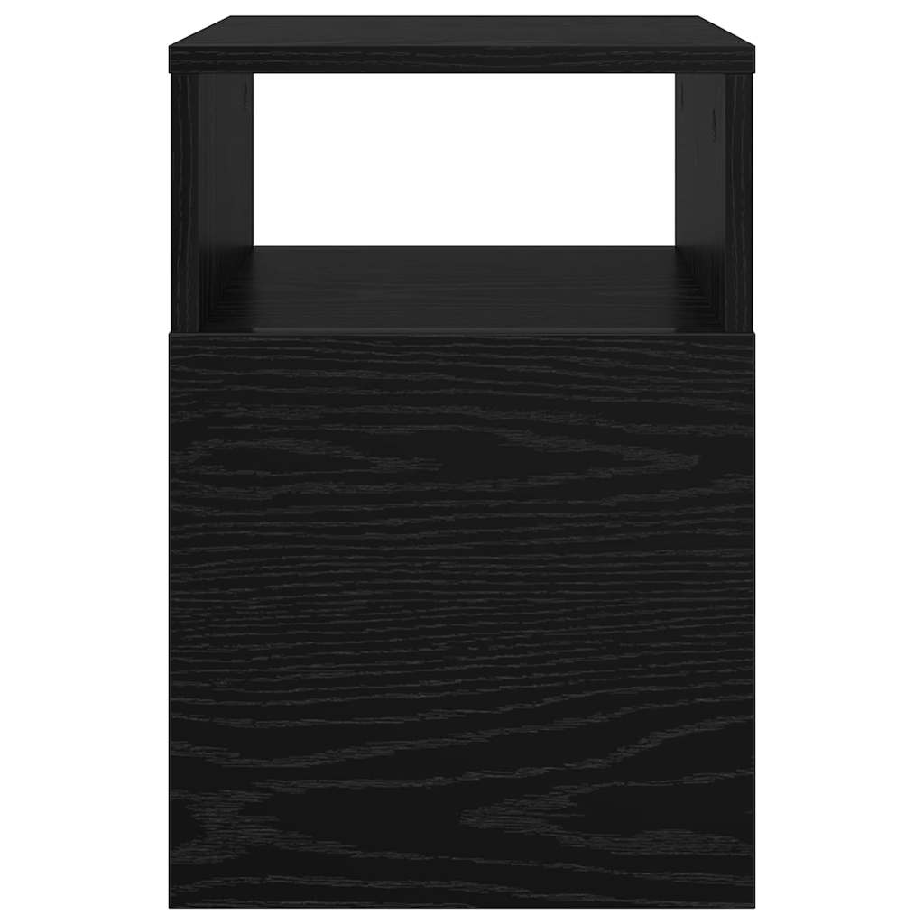 Beistelltisch Schwarz Eichen-Optik 30,5 x 30 x 45 cm