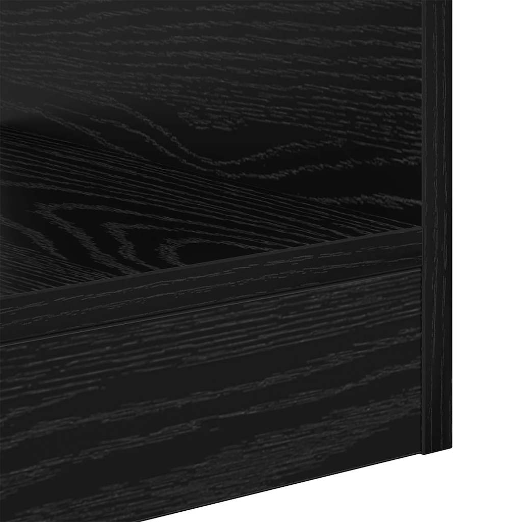 Beistelltisch 2 pcs Schwarz Eichen-Optik 30,5 x 30 x 45 cm