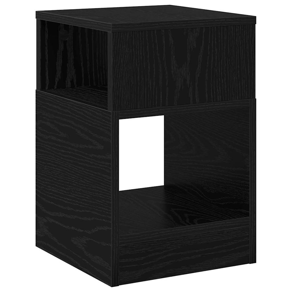 Beistelltisch 2 pcs Schwarz Eichen-Optik 30,5 x 30 x 45 cm
