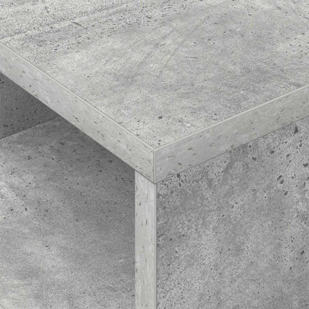 Beistelltisch 2 pcs Beton Grau 30,5 x 30 x 45 cm Holzwerkstoff
