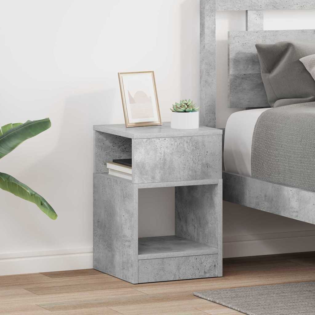 Beistelltisch 2 pcs Beton Grau 30,5 x 30 x 45 cm Holzwerkstoff