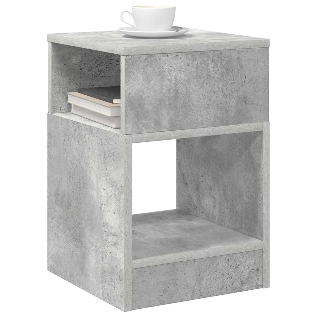 Beistelltisch 2 pcs Beton Grau 30,5 x 30 x 45 cm Holzwerkstoff