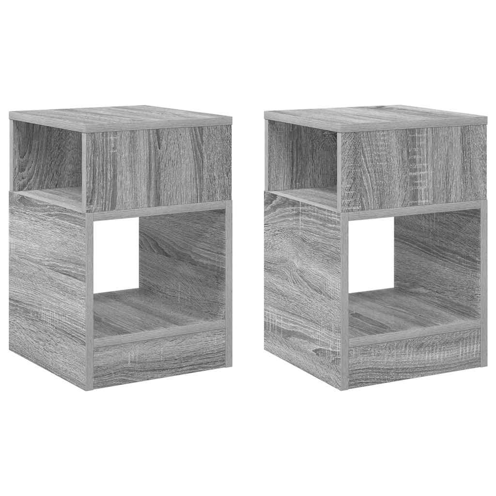 Beistelltisch 2 pcs Graues Sonoma 30,5 x 30 x 45 cm