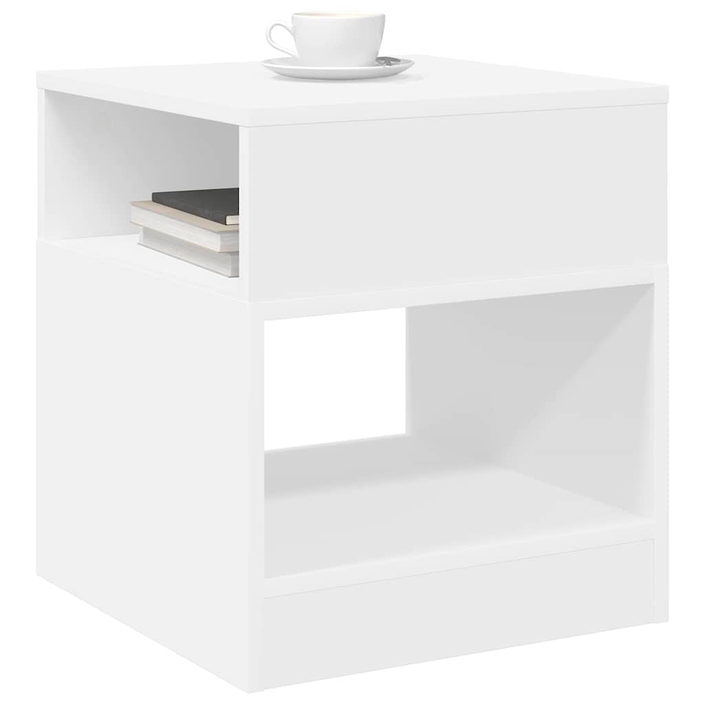 Beistelltisch 2 pcs Weiß 40,5 x 40 x 45 cm Holzwerkstoff