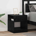 Beistelltisch 2 pcs Schwarz Eichen-Optik 40,5 x 40 x 45 cm