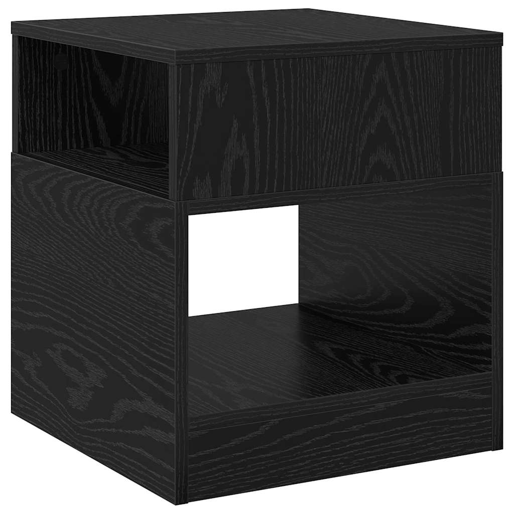 Beistelltisch 2 pcs Schwarz Eichen-Optik 40,5 x 40 x 45 cm
