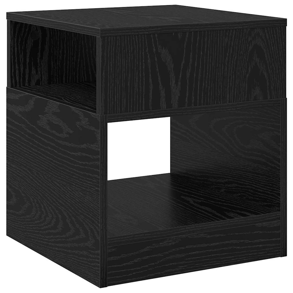 Beistelltisch 2 pcs Schwarz Eichen-Optik 40,5 x 40 x 45 cm