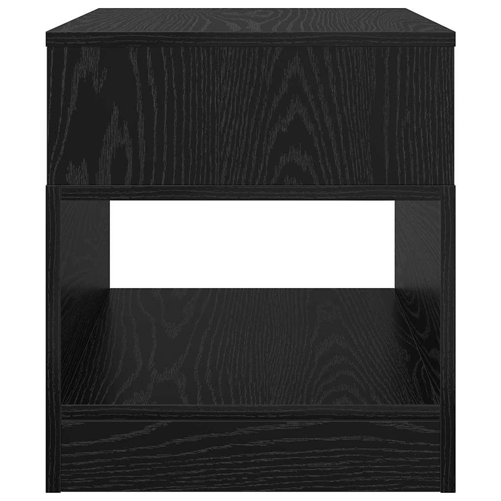 Beistelltisch 2 pcs Schwarz Eichen-Optik 40,5 x 40 x 45 cm