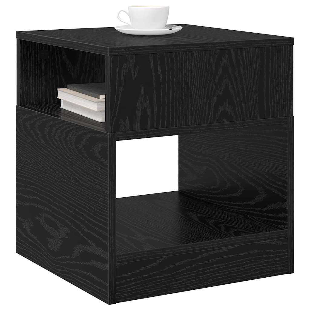 Beistelltisch 2 pcs Schwarz Eichen-Optik 40,5 x 40 x 45 cm