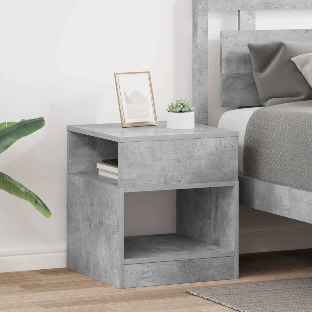 Beistelltisch 2 pcs Beton Grau 40,5 x 40 x 45 cm Holzwerkstoff