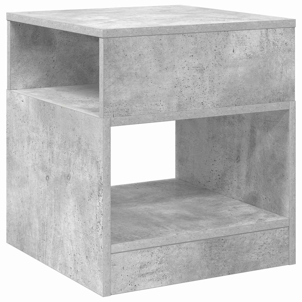Beistelltisch 2 pcs Beton Grau 40,5 x 40 x 45 cm Holzwerkstoff