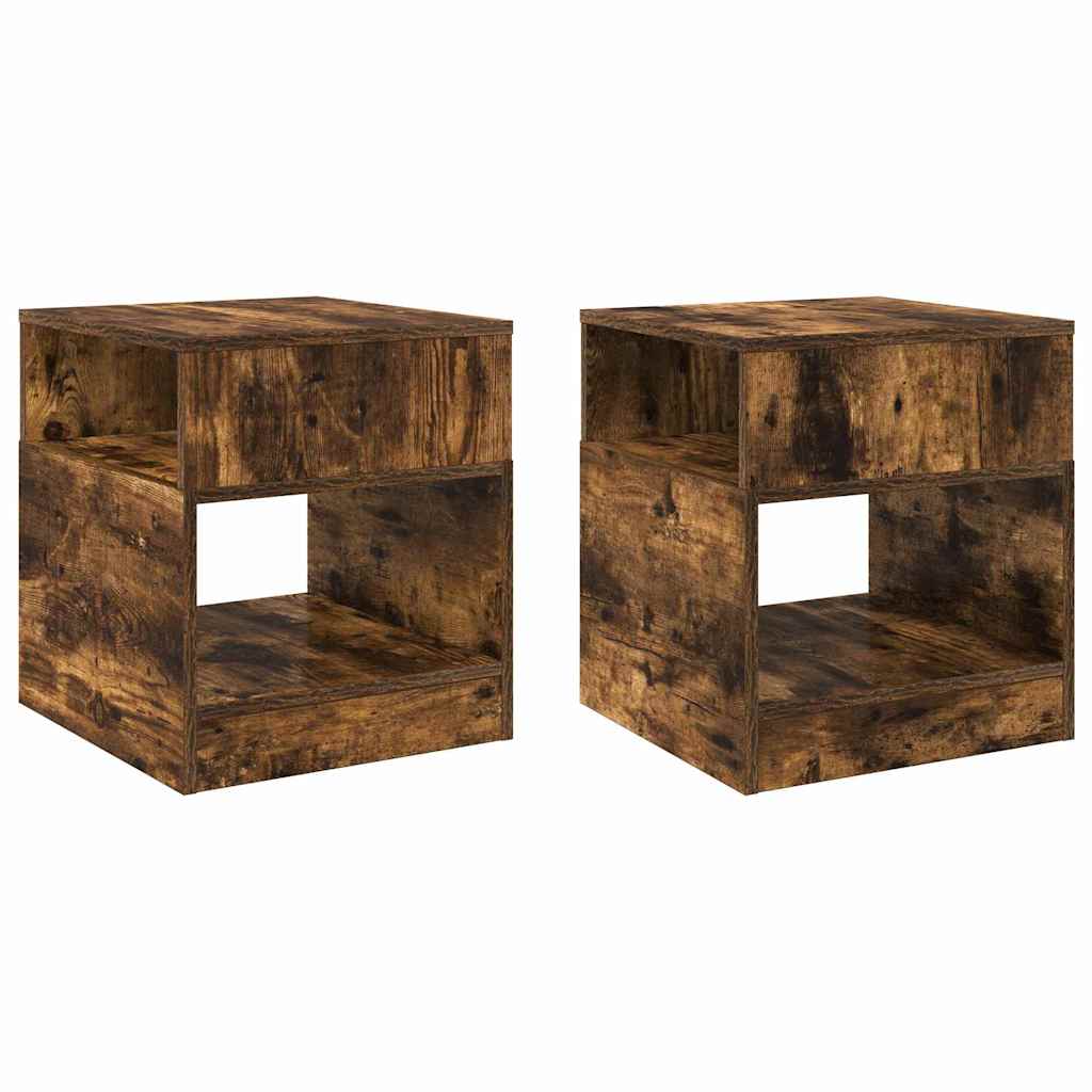 Beistelltisch 2 pcs Geräucherte Eiche 40,5 x 40 x 45 cm
