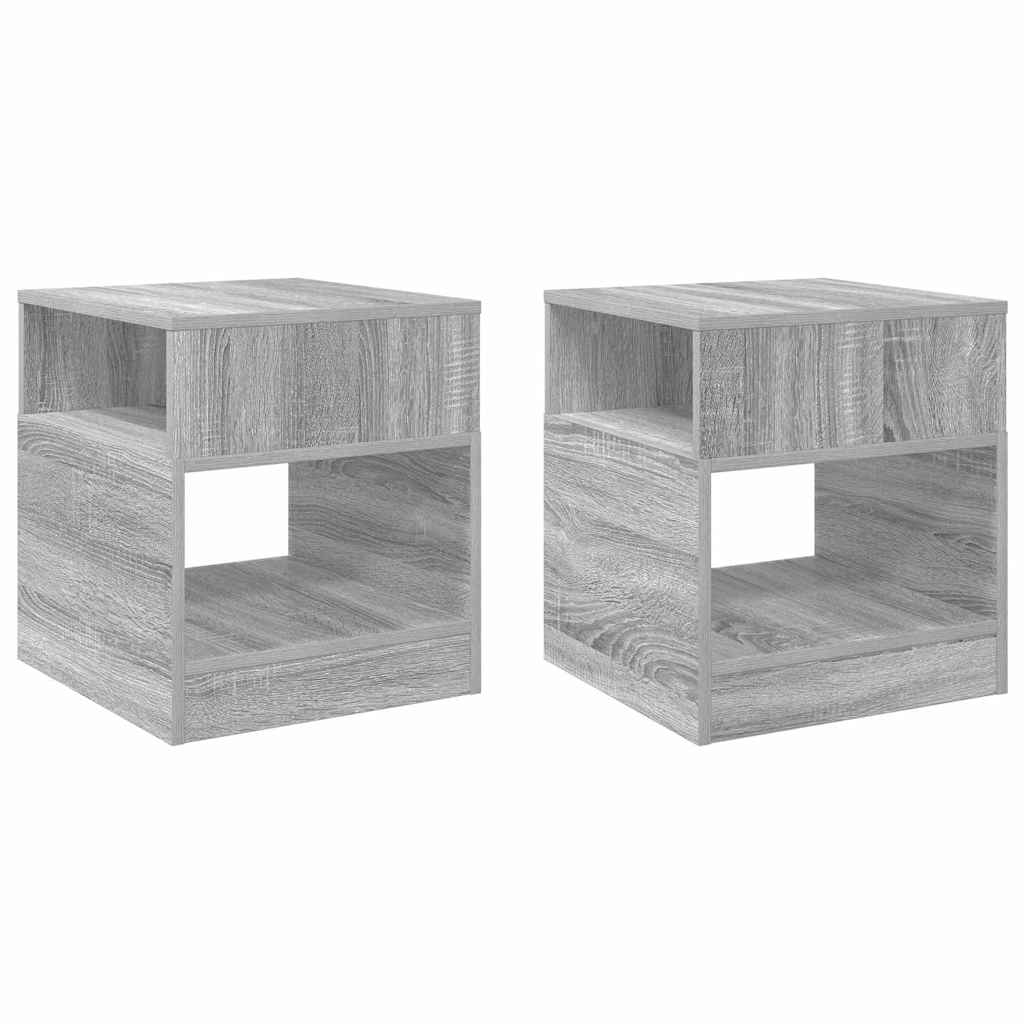 Beistelltisch 2 pcs Graues Sonoma 40,5 x 40 x 45 cm