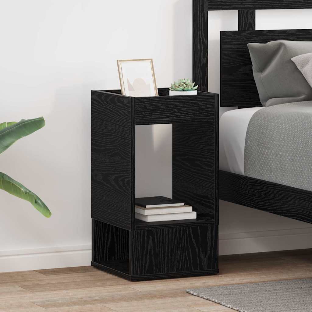 Beistelltisch 2 pcs Schwarz Eichen-Optik 30 x 30 x 56 cm