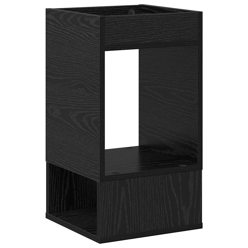 Beistelltisch 2 pcs Schwarz Eichen-Optik 30 x 30 x 56 cm