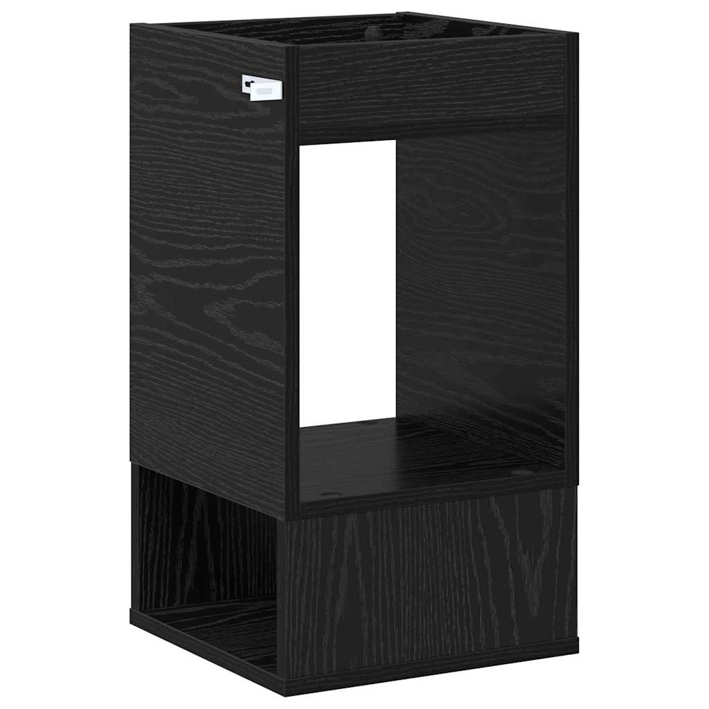 Beistelltisch 2 pcs Schwarz Eichen-Optik 30 x 30 x 56 cm