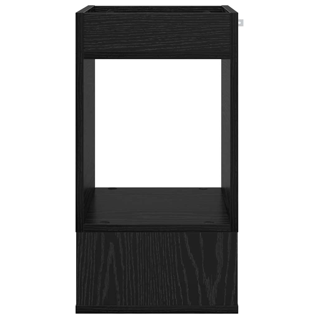 Beistelltisch 2 pcs Schwarz Eichen-Optik 30 x 30 x 56 cm