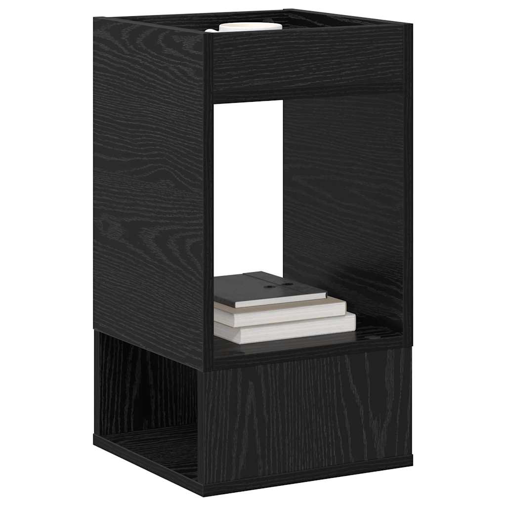 Beistelltisch 2 pcs Schwarz Eichen-Optik 30 x 30 x 56 cm