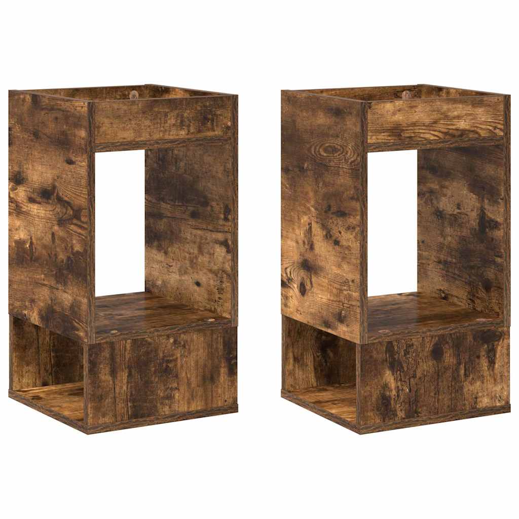 Beistelltisch 2 pcs Geräucherte Eiche 30 x 30 x 56 cm