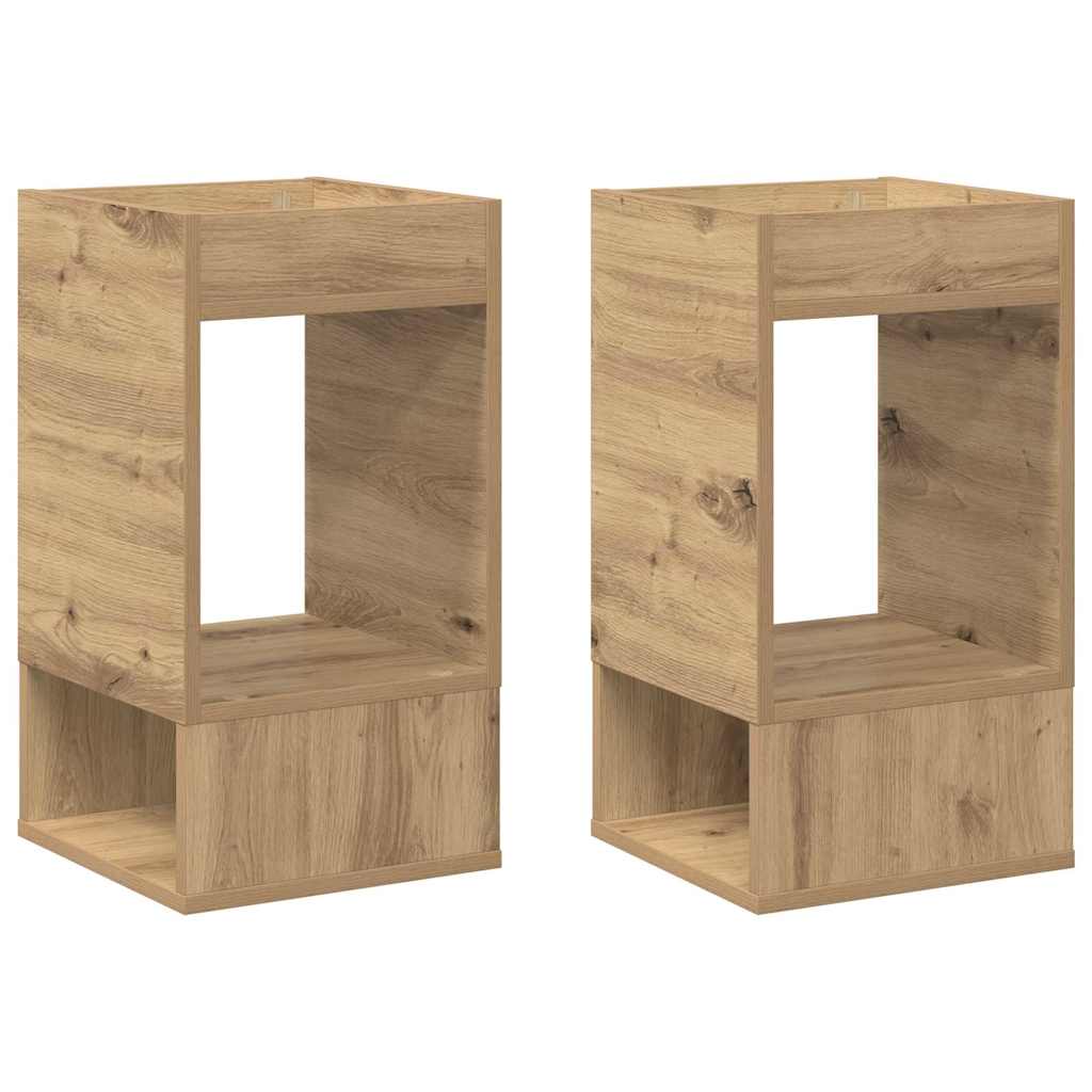 Beistelltisch 2 pcs Artisan-Eiche 30 x 30 x 56 cm Holzwerkstoff