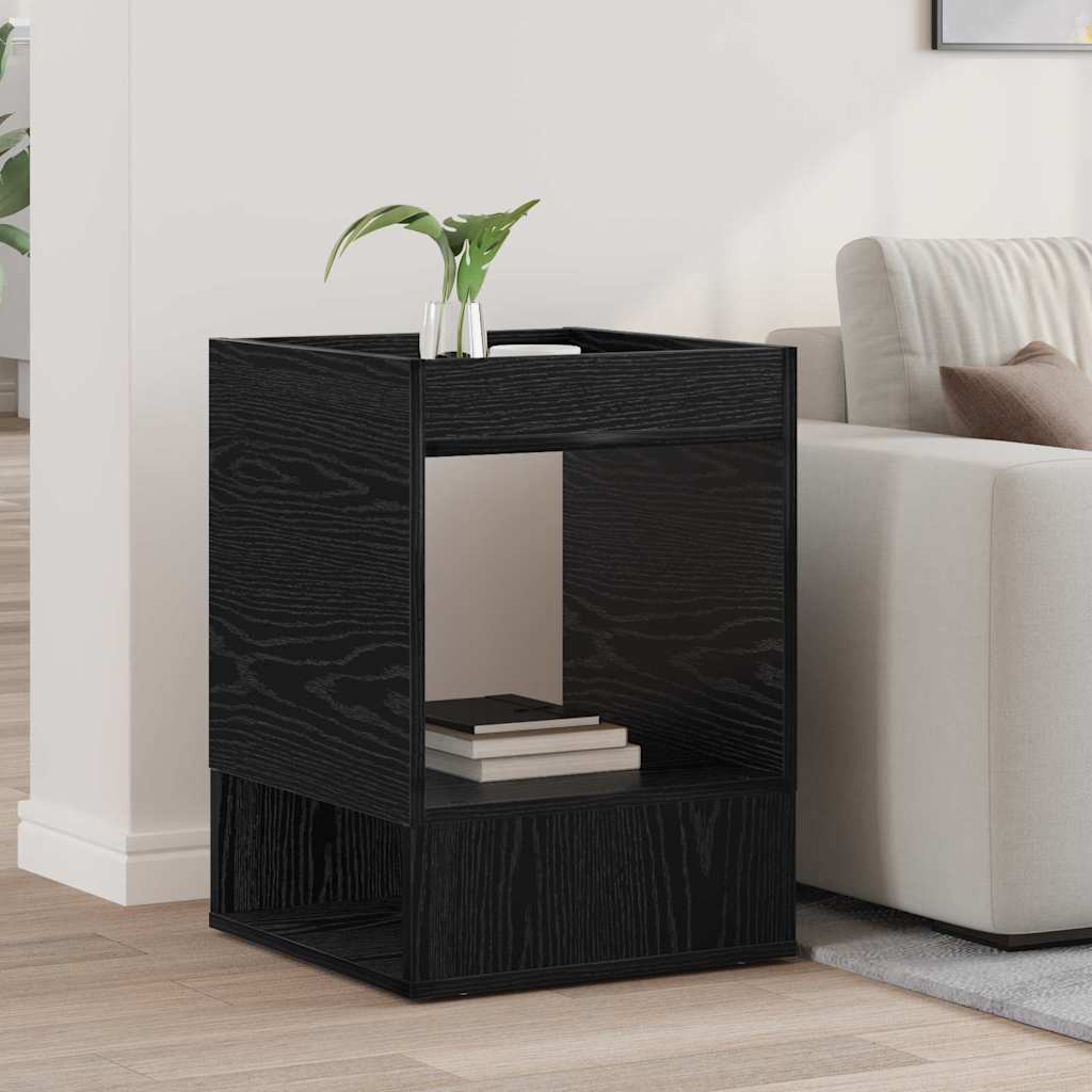 Beistelltisch Schwarz Eichen-Optik 40 x 40 x 56 cm