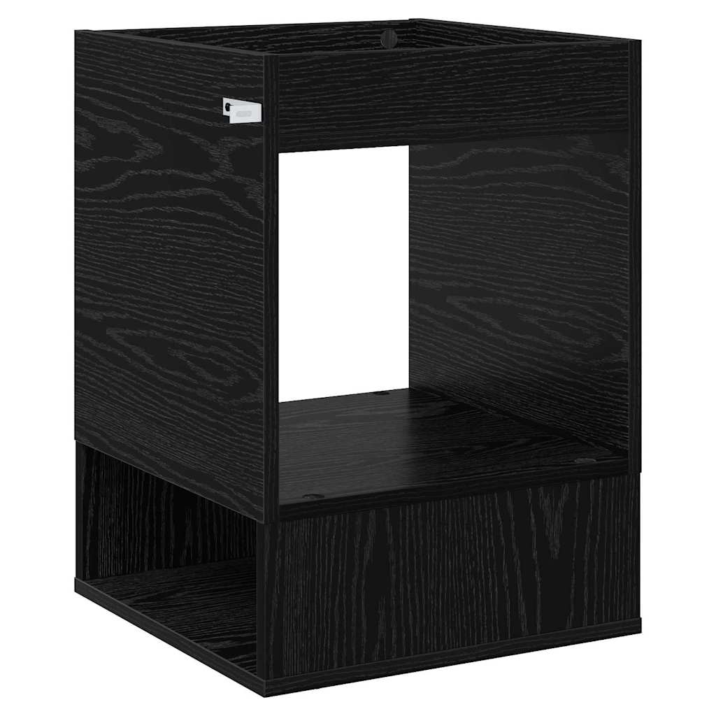 Beistelltisch Schwarz Eichen-Optik 40 x 40 x 56 cm
