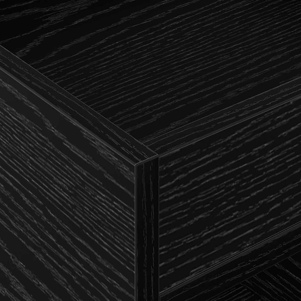 Beistelltisch 2 pcs Schwarz Eichen-Optik 40 x 40 x 56 cm
