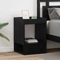 Beistelltisch 2 pcs Schwarz Eichen-Optik 40 x 40 x 56 cm