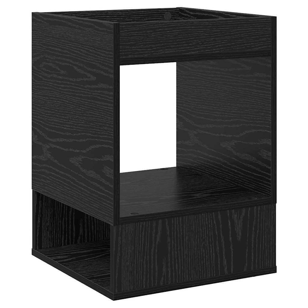 Beistelltisch 2 pcs Schwarz Eichen-Optik 40 x 40 x 56 cm