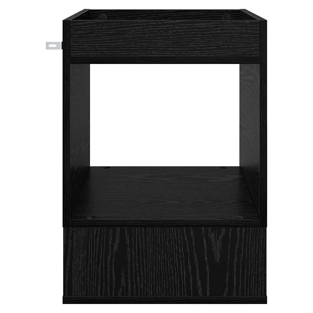 Beistelltisch 2 pcs Schwarz Eichen-Optik 40 x 40 x 56 cm
