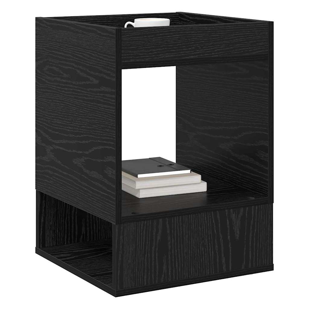 Beistelltisch 2 pcs Schwarz Eichen-Optik 40 x 40 x 56 cm