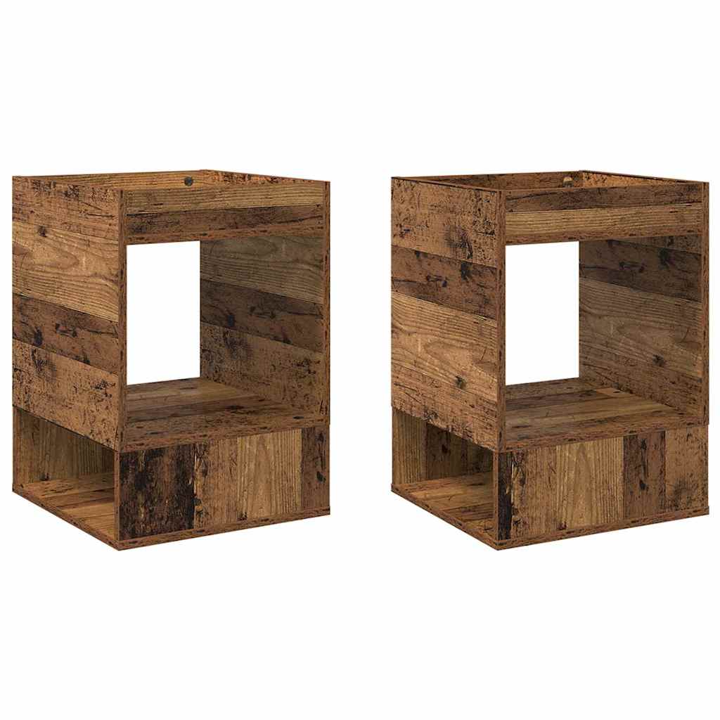 Beistelltisch 2 pcs Altholz 40 x 40 x 56 cm Holzwerkstoff