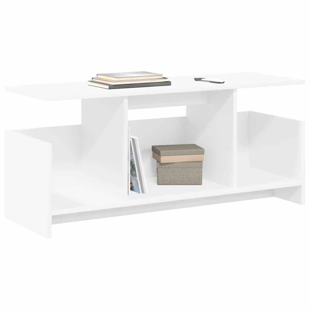 TV-Ständer Weiß 102 x 35 x 45 cm Holzwerkstoff