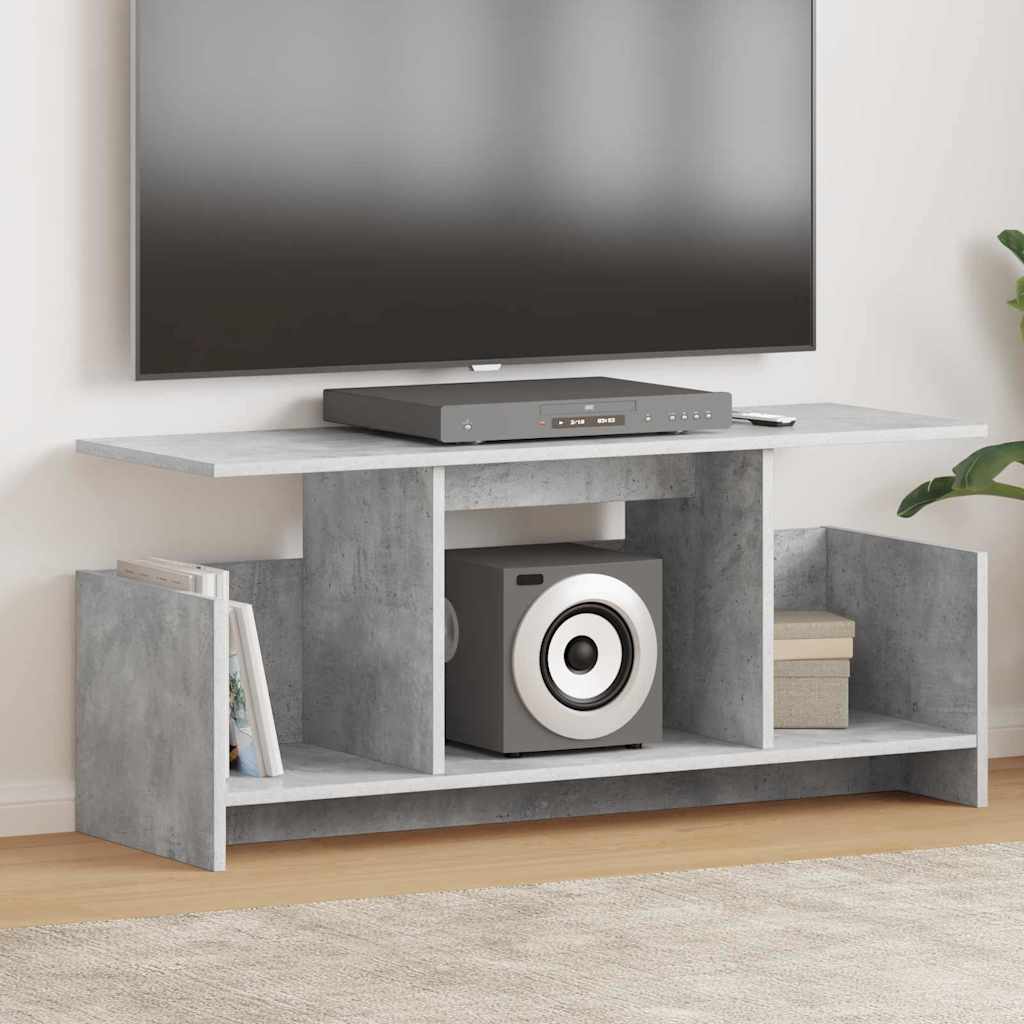 TV-Ständer Beton Grau 102 x 35 x 45 cm Holzwerkstoff