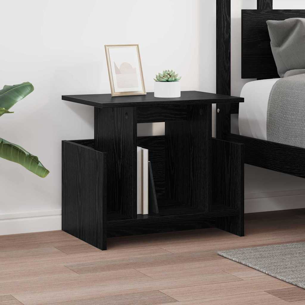 TV-Ständer 2 pcs Schwarz Eichen-Optik 50 x 35 x 45 cm