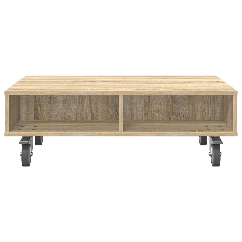 Beistelltisch mit Rädern Sonoma-Eiche 90 x 50 x 30 cm
