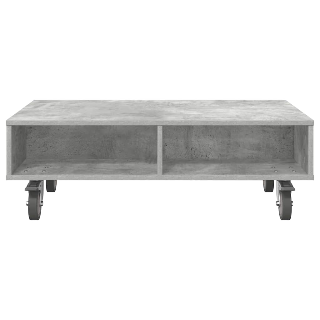 Beistelltisch mit Rädern Beton Grau 90 x 50 x 30 cm