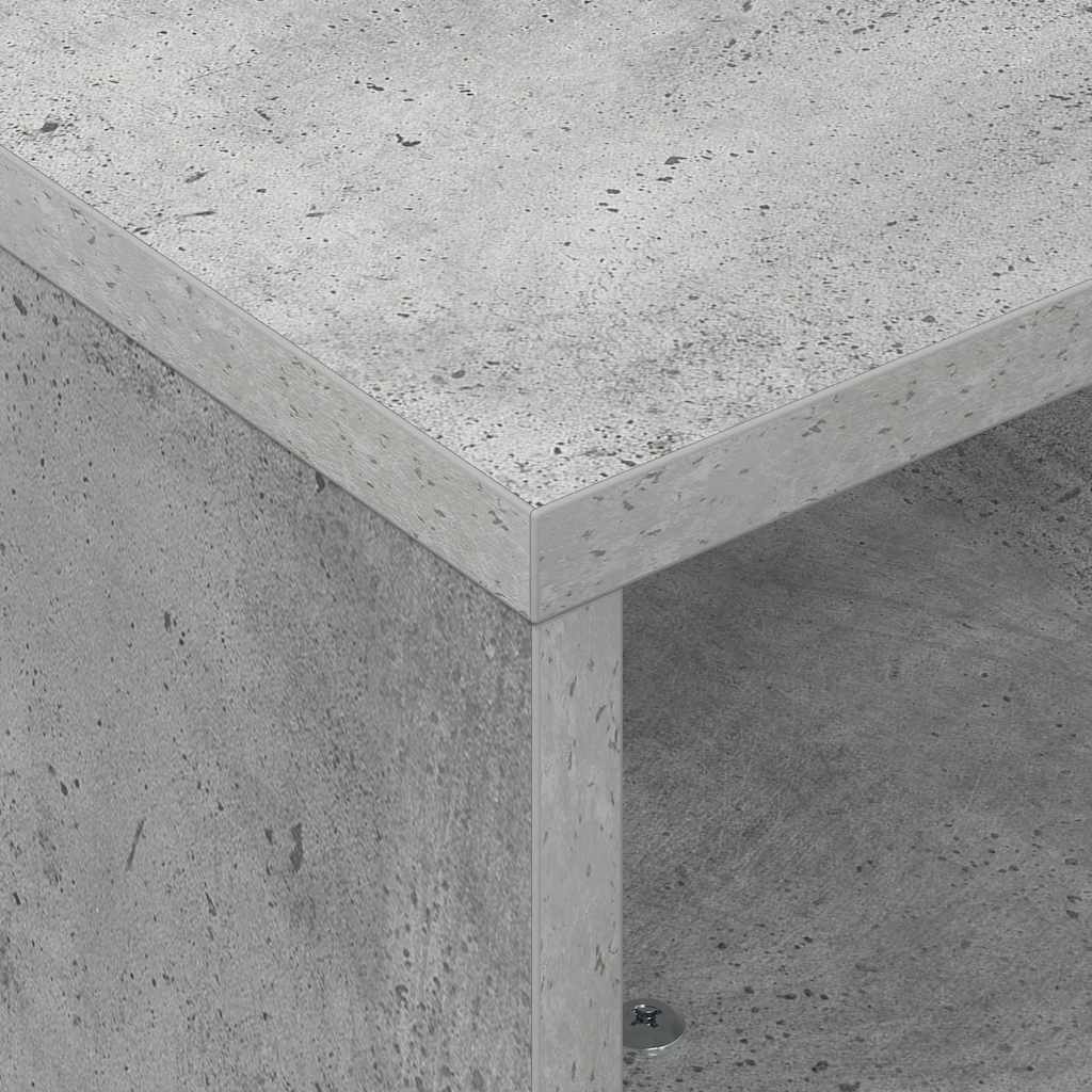 Beistelltisch mit Rädern Beton Grau 50,5 x 50 x 30 cm