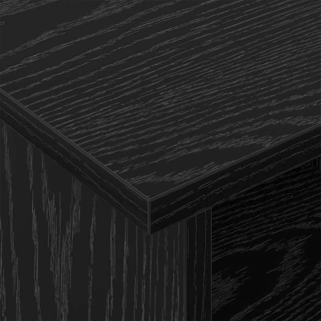 TV-Ständer Schwarz Eichen-Optik 100 x 35 x 35 cm Holzwerkstoff