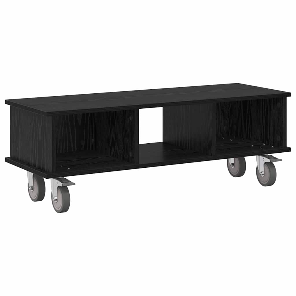 TV-Ständer Schwarz Eichen-Optik 100 x 35 x 35 cm Holzwerkstoff