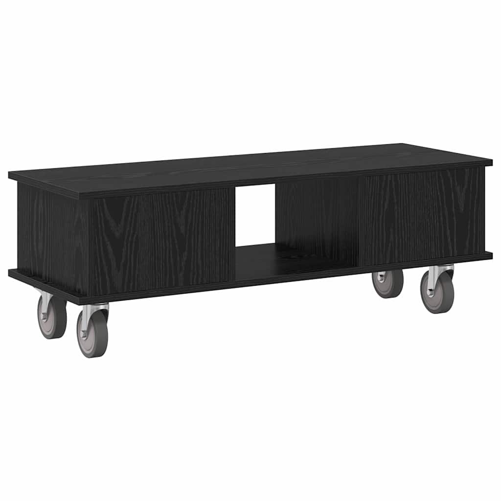 TV-Ständer Schwarz Eichen-Optik 100 x 35 x 35 cm Holzwerkstoff