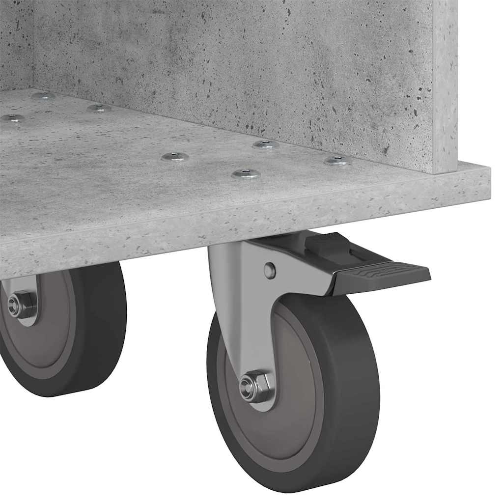 TV-Ständer Beton Grau 100 x 35 x 35 cm Holzwerkstoff