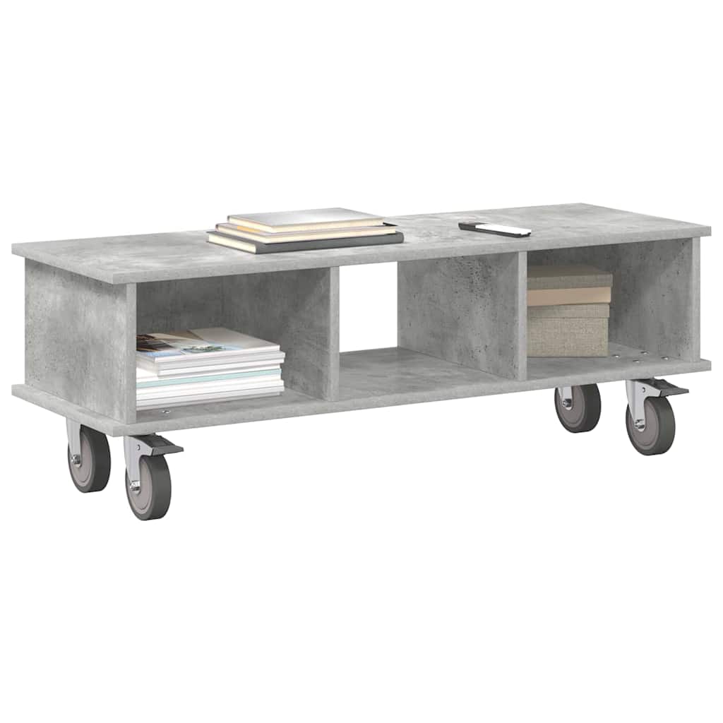 TV-Ständer Beton Grau 100 x 35 x 35 cm Holzwerkstoff