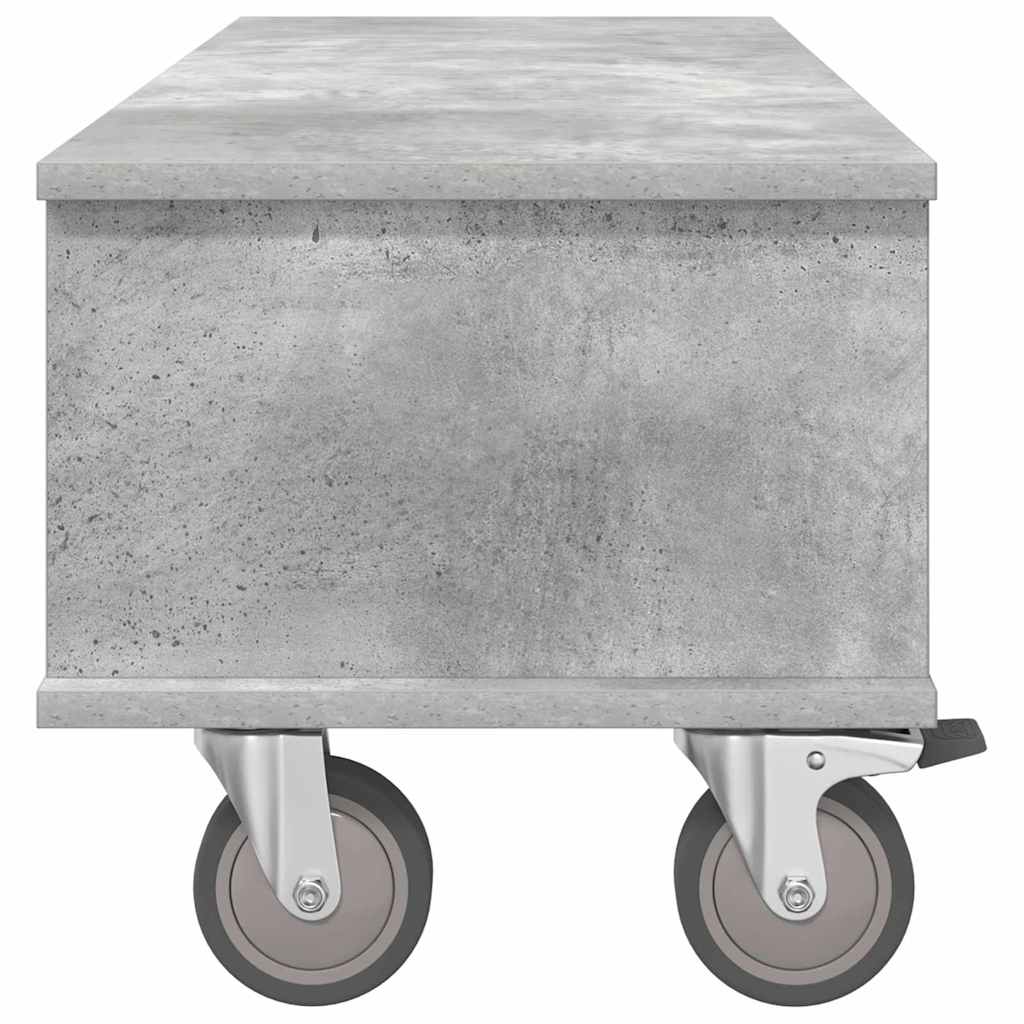 TV-Ständer Beton Grau 100 x 35 x 35 cm Holzwerkstoff