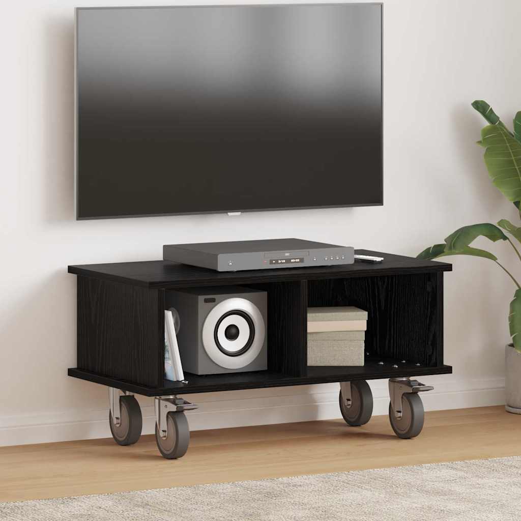 TV-Ständer Schwarz Eichen-Optik 68,5 x 35 x 35 cm Holzwerkstoff