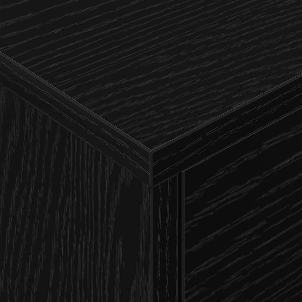 Nachttisch 2 pcs Schwarz Eichen-Optik 40,5 x 40 x 48 cm