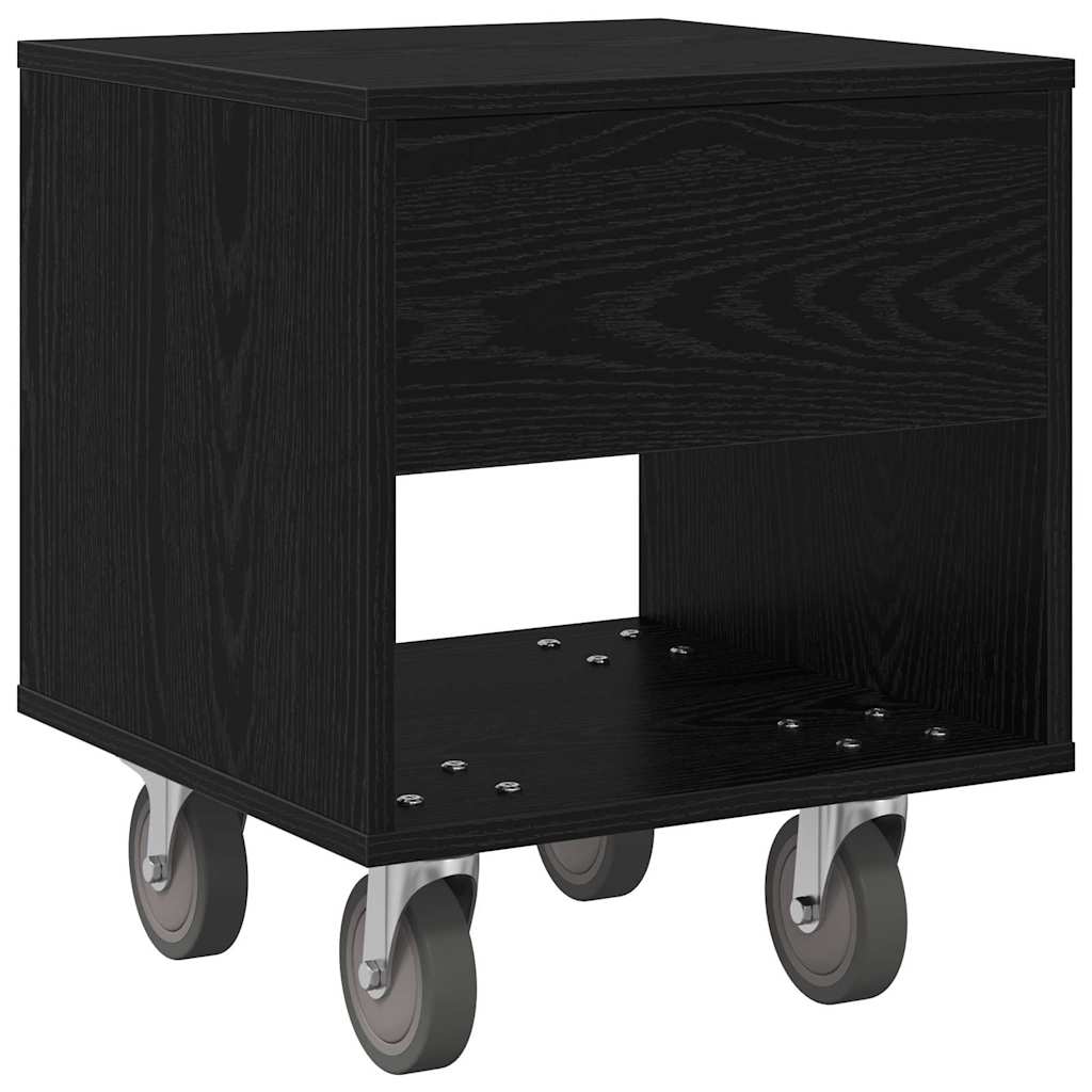 Nachttisch 2 pcs Schwarz Eichen-Optik 40,5 x 40 x 48 cm