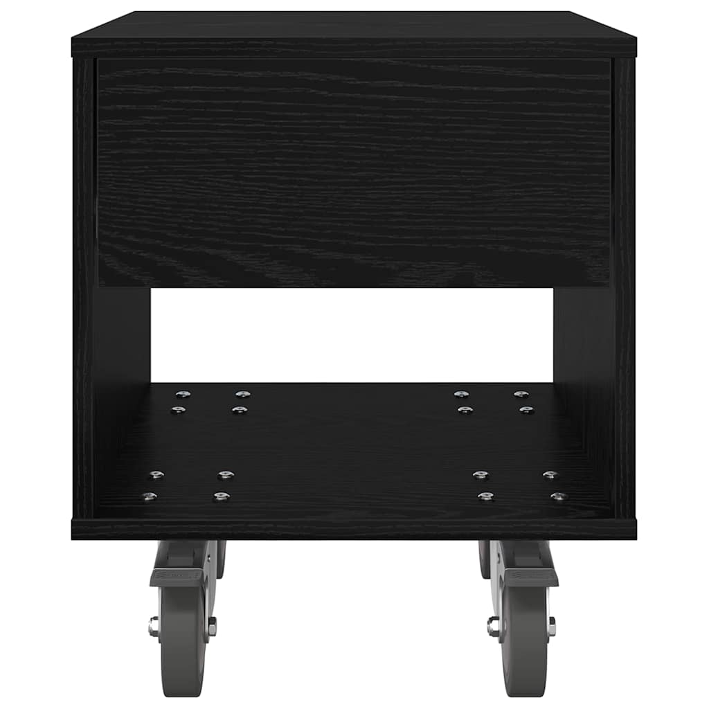 Nachttisch 2 pcs Schwarz Eichen-Optik 40,5 x 40 x 48 cm