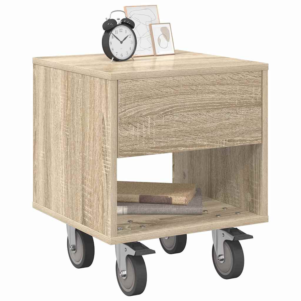 Nachttisch 2 pcs Sonoma-Eiche 40,5 x 40 x 48 cm Holzwerkstoff