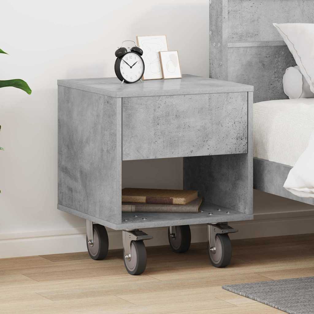 Nachttisch Beton Grau 40,5 x 40 x 48 cm Holzwerkstoff